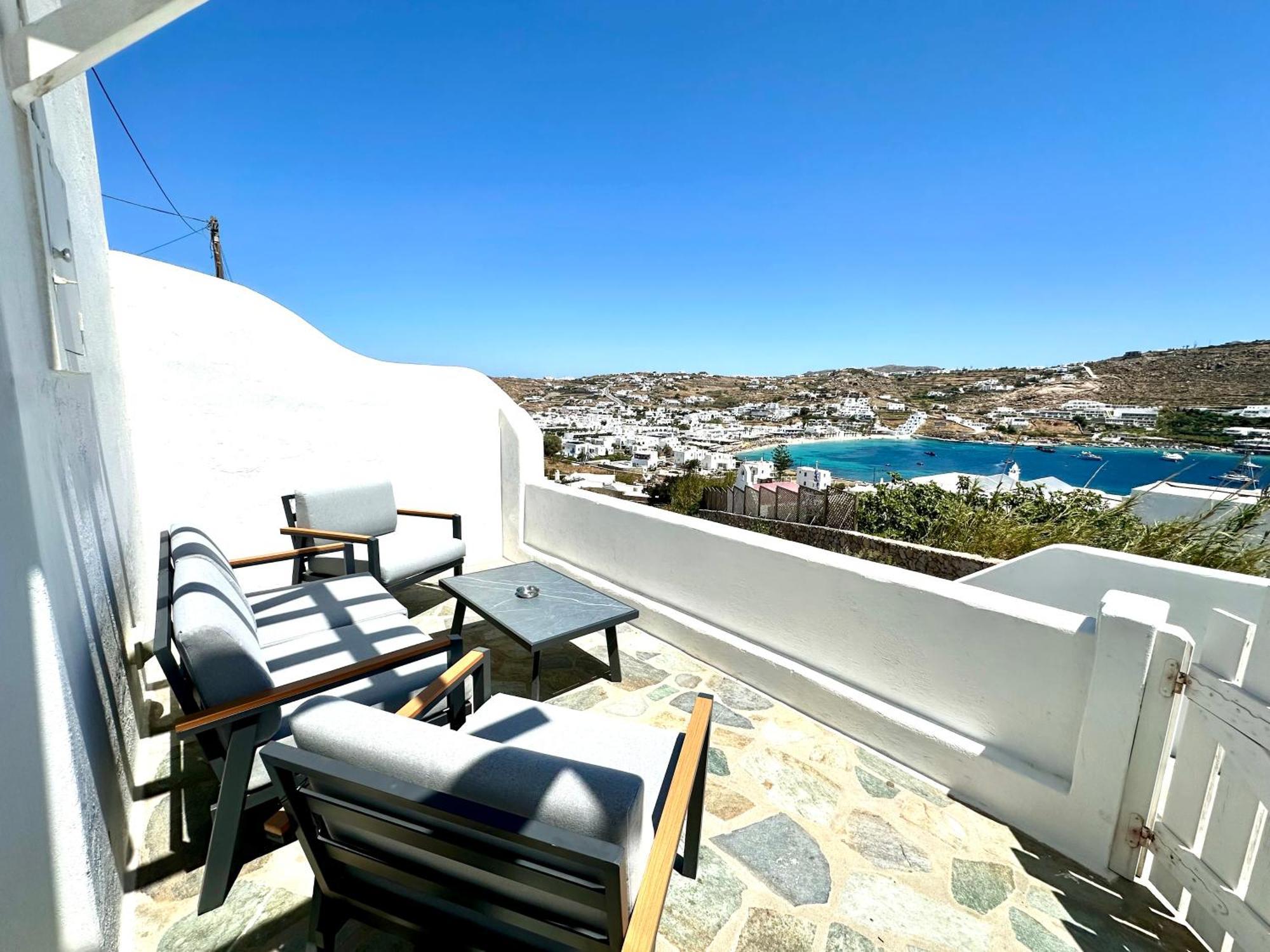 Vila Modern Cycladic Sea View House Ornos  Exteriér fotografie